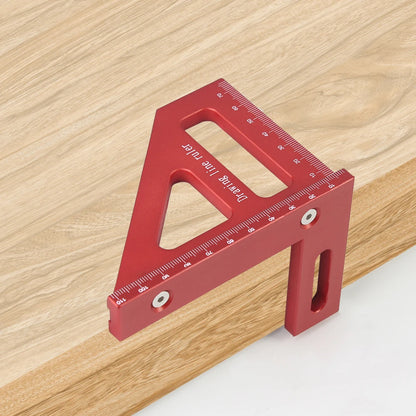 3D Multi-Angle Measuring Ruler – 45/90 Degree Plastic Carpentry Square Protractor & Miter Triangle Layout Tool