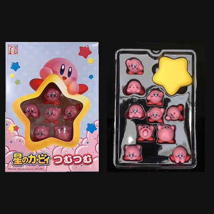 Star Kirby Action Figures — Cute PVC Toys with Cartoon Drawstring Storage Bag, Pocket-Sized Action Figures