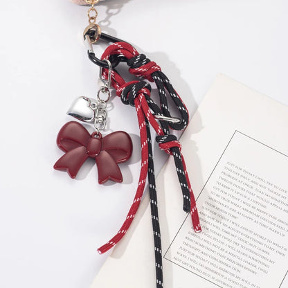 Kawaii Heart Leather Keychain - Trendy Chocolate Pendant Bag Charm Decorative Accessory