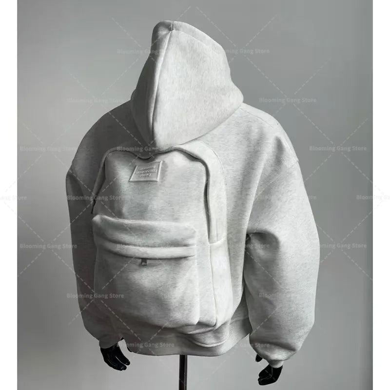 Y2K 3D Backpack Hoodie – Retro Punk Loose Streetwear Jacket for Men