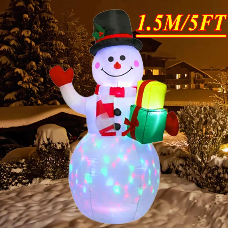 Christmas Inflatable Decoration – LED Light Toy Ornament for Xmas Party, New Year, Indoor and Outdoor Garden Decor