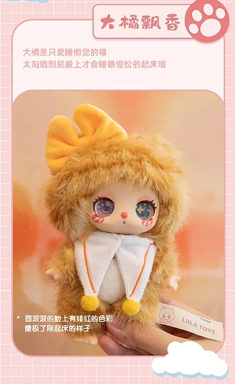 Liila Lucky Cat V3 Series Blind Box Toy – Plush Vinyl Pendant Doll, Kawaii Anime Figure Handbag Charm for Girls Gift