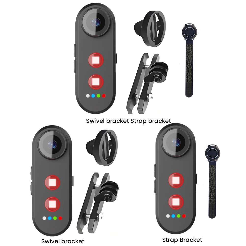 Bike Camera with Tail Light - 150° Wide-Angle Cycling Camera and Smart Rear Light for Road & Mountain Biking, Night Riding