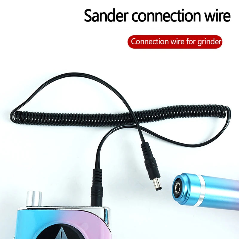 Nail Polishing Machine Connection Cable - 1M/1.5M Double-Head DC Port Handle Line for Rechargeable Manicure Tools