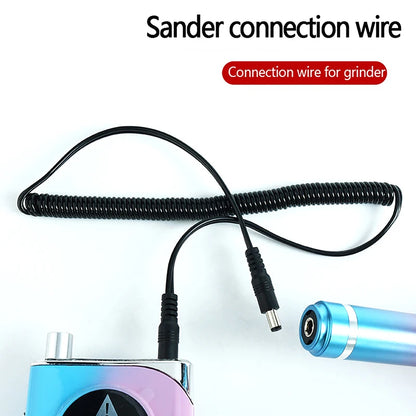 Nail Polishing Machine Connection Cable - 1M/1.5M Double-Head DC Port Handle Line for Rechargeable Manicure Tools