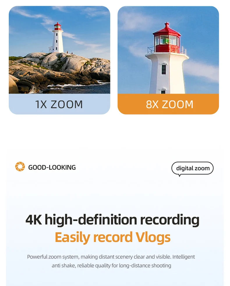 Xiaomi 4K Digital Camera – 50MP Autofocus Portable Retro Camera, CCD Travel & Student Camera