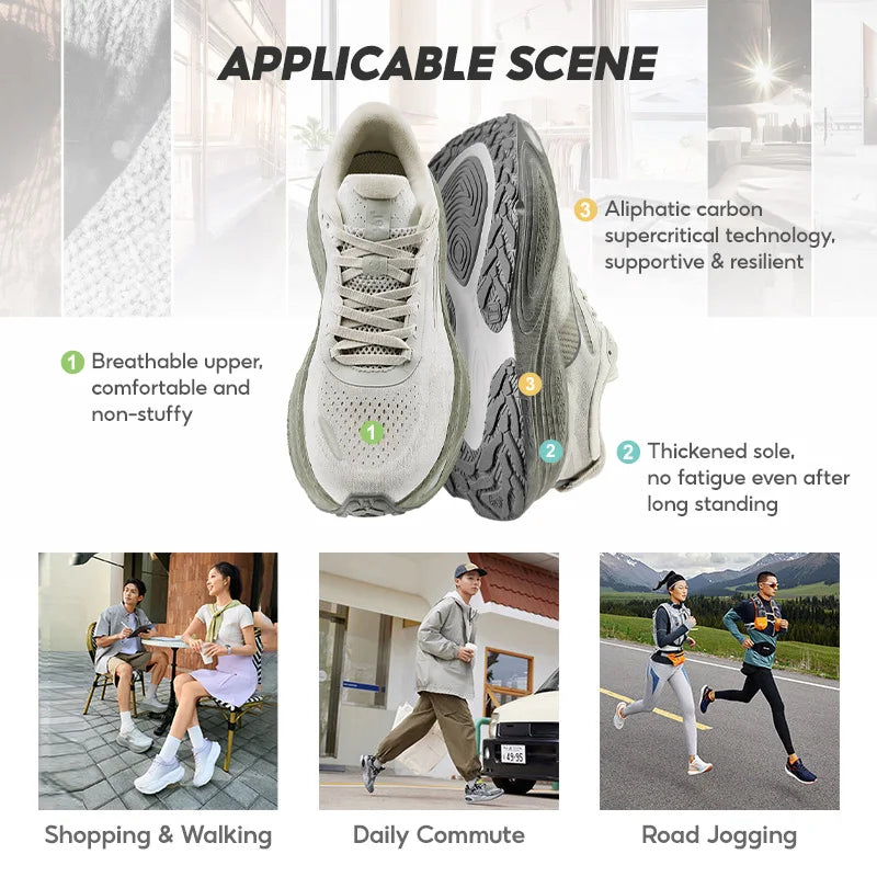 361 Degrees PopBlaze 6.0 Unisex Running Shoes - Lightweight Shock-Absorbing Wear-Resistant Sneakers