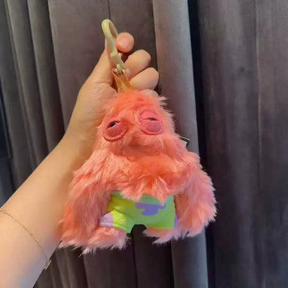 Fuggler SpongeBob and Patrick Plush Keychains - Funny Ugly-Toothed Monster Collectible Toys and Stuffed Animal Dolls