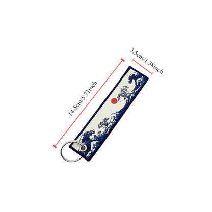 Hokkaido Waves Nylon Keychain Lanyard – JDM Style for Honda, Toyota & Auto Accessories