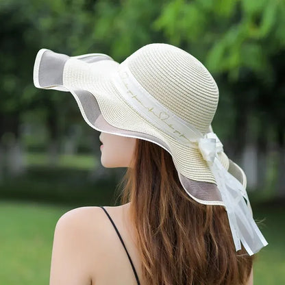 Women’s Summer Beach Straw Hat – Style Large Brim Sun Protection Hat for Vacation & Outdoor Fashion
