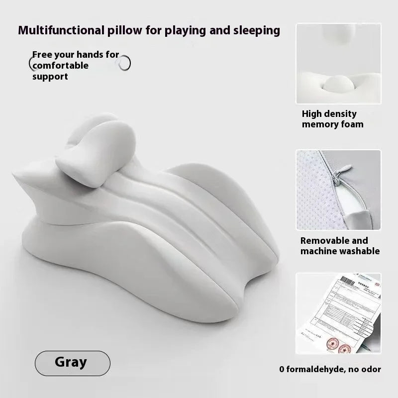 Multifunctional Bedside Reading & Lying Pillow — Prone Cushion for Sleeping, Phone Use, and Relaxation