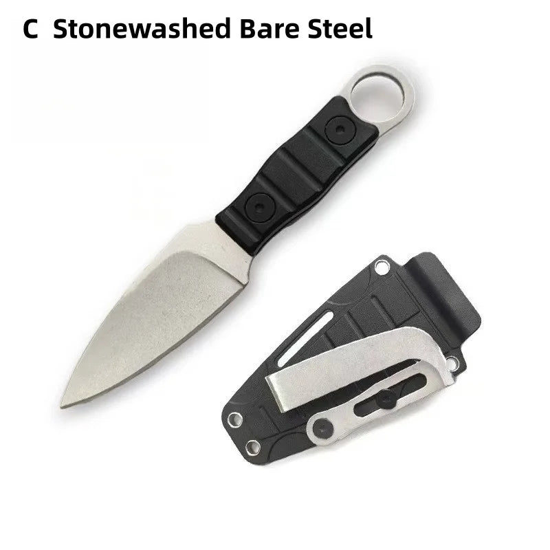 Professional D2 Steel Survival Knife - Fixed Blade EDC Camping Tool with Sheath for Outdoor Adventures
