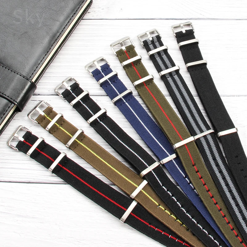 60's French Army Nylon Watch Strap - Woven Military Watch Band for Rolex, Seiko, Tudor & Omega