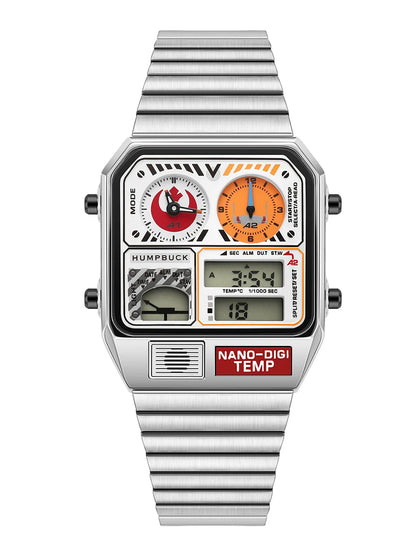 HUMPBUCK Digital Watch for Men – Classic Multifunctional Wristwatch with Temperature, Stopwatch, Dual Time & Calendar