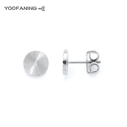 925 Sterling Silver Ear Needle Earrings – Simple Circular Gold & Silver Studs for Women Jewelry (Multiple Sizes)