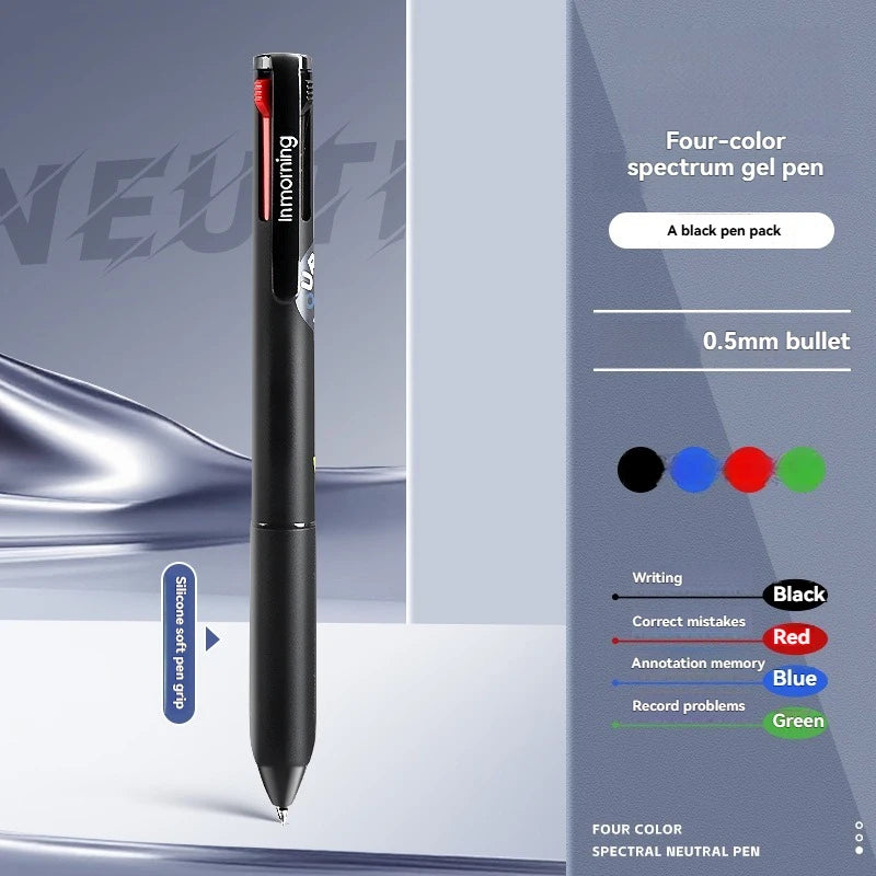 4-in-1 Four-Color Gel Pen - Multifunctional Memory Pen for Note-Taking & Everyday Writing