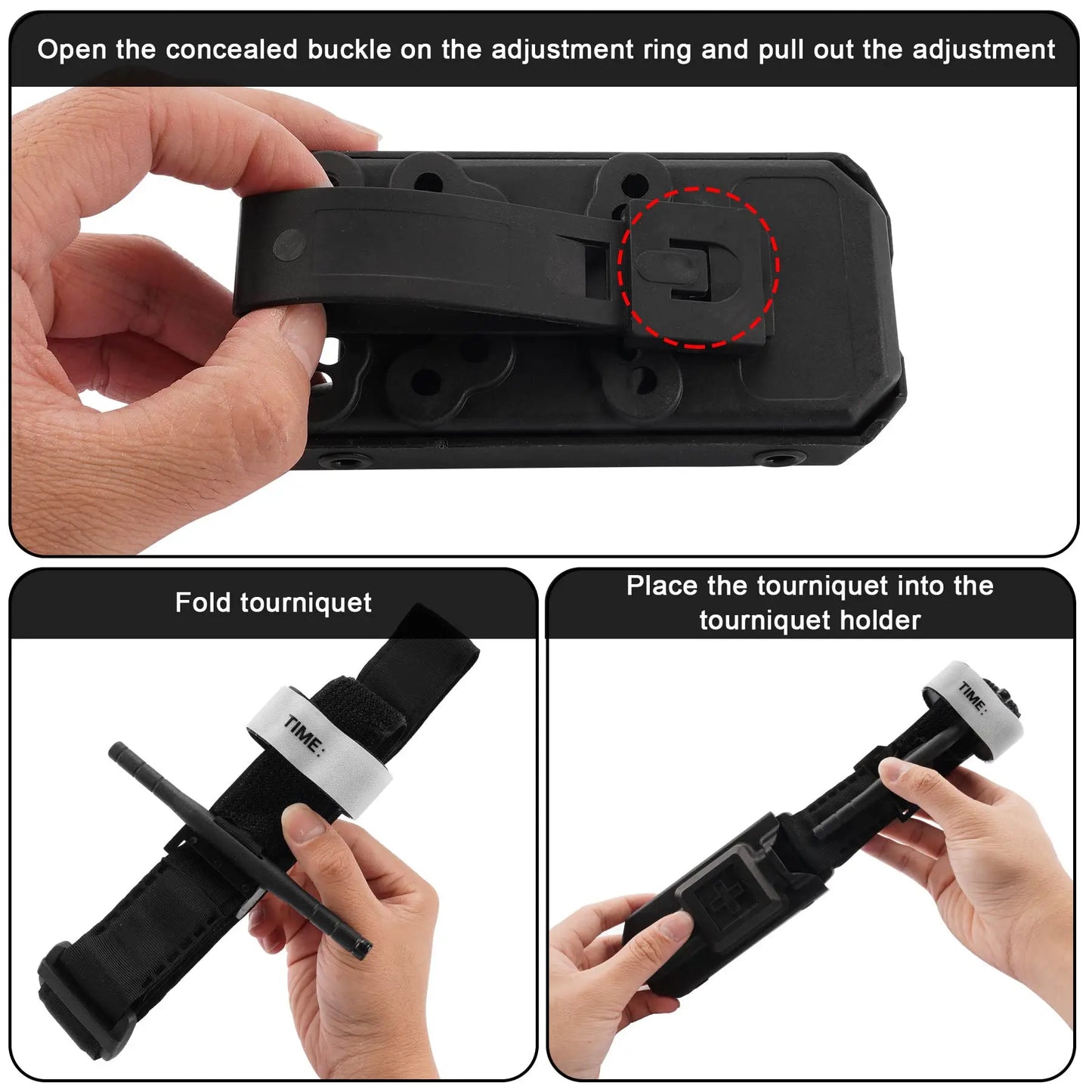 Outdoor EMT Tourniquet Storage Pouch - Nylon Medical Gear Holder for Molle Survival Kits