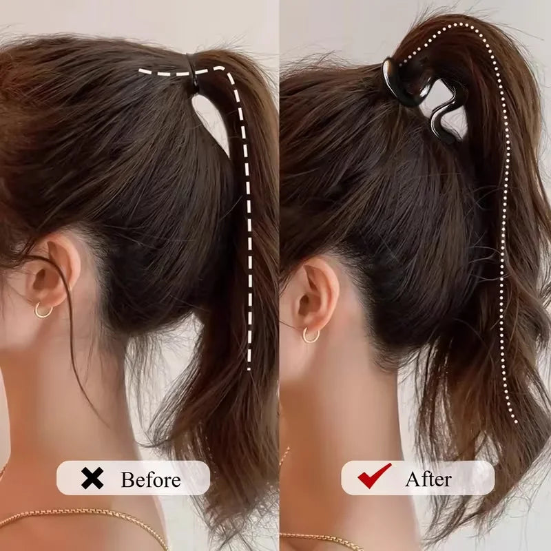 Curved Hair Pins - 2-Piece Elegant High Ponytail Hair Accessories for Women