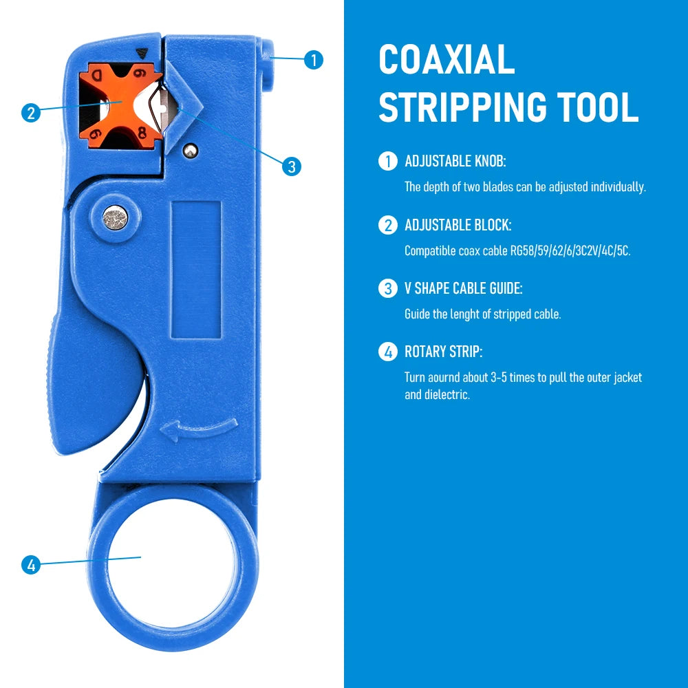 Wire Stripping Pliers - Stainless Steel Insulated Cable Stripper with Hex Wrench for Electrical Work