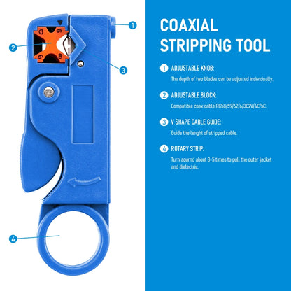 Wire Stripping Pliers - Stainless Steel Insulated Cable Stripper with Hex Wrench for Electrical Work
