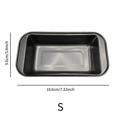 3-Piece Rectangular Nonstick Loaf Pan Set – Gray Carbon Steel Bread, Toast, Brownie & Pound Cake Baking Pans