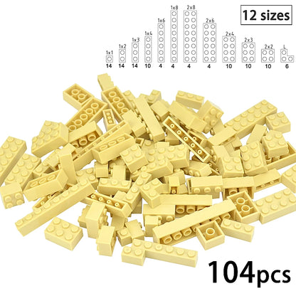 DIY Building Block Wall Figures Bricks - 1x2, 1x3 & 1x4 Small Construction Bricks for Creative Building & Educational Play