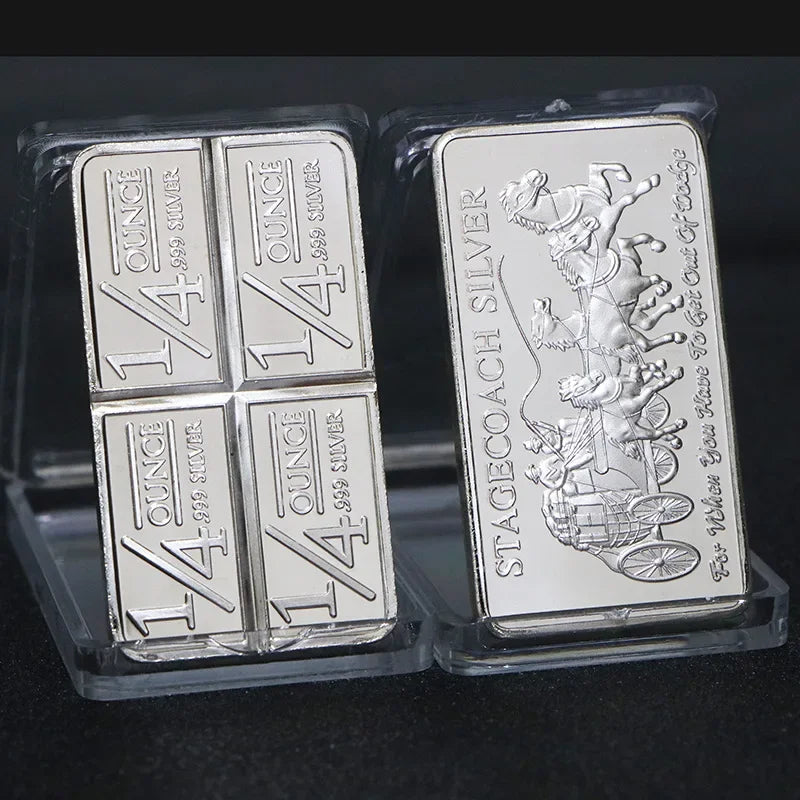 1 Troy Ounce Silver Bullion Bar Replica – Collectible Coins from Various Countries, Gift Copy