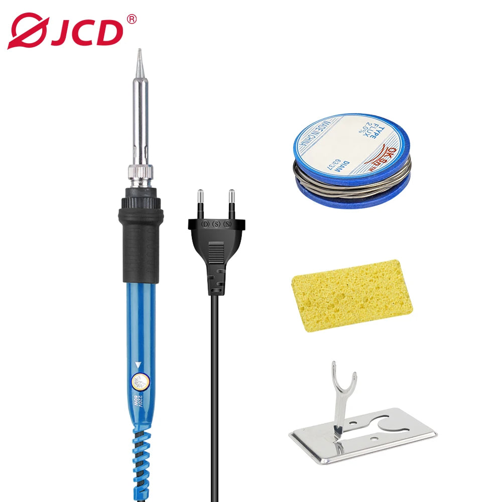 JCD Electric Soldering Iron - 60W/80W Adjustable Temperature Digital Display Welding Repair Tool Kit
