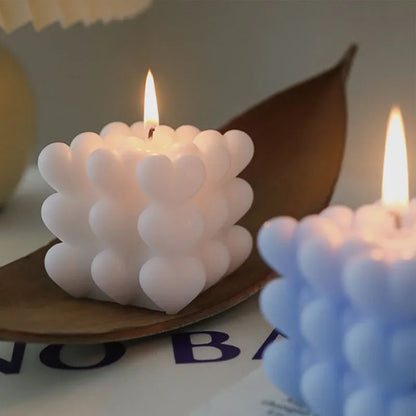 Love Cube Silicone Mold for Handmade Candle, Soap, Resin, Chocolate, Gypsum, Ice | DIY Baking Mould