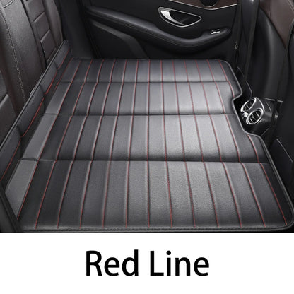 Foldable Car Travel Bed for Rear Seat – Wear-Resistant PU Sleeping Pad Mattress for SUV & Sedan Trips