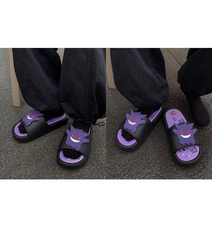 Pokemon Gengar Anime Slippers — Trendy Anti-Slip EVA Slippers for Men & Women, Cool Couple Gift