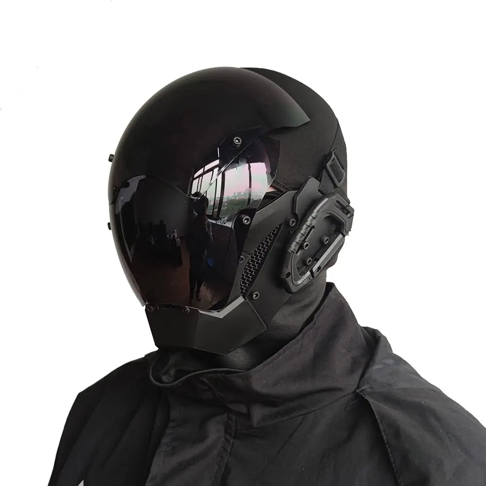 JAUPTO Cyberpunk Mask – Futuristic Robocop Cosplay for Halloween Party, Science Fiction Cool Standard Model
