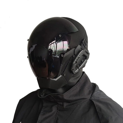 JAUPTO Cyberpunk Mask – Futuristic Robocop Cosplay for Halloween Party, Science Fiction Cool Standard Model
