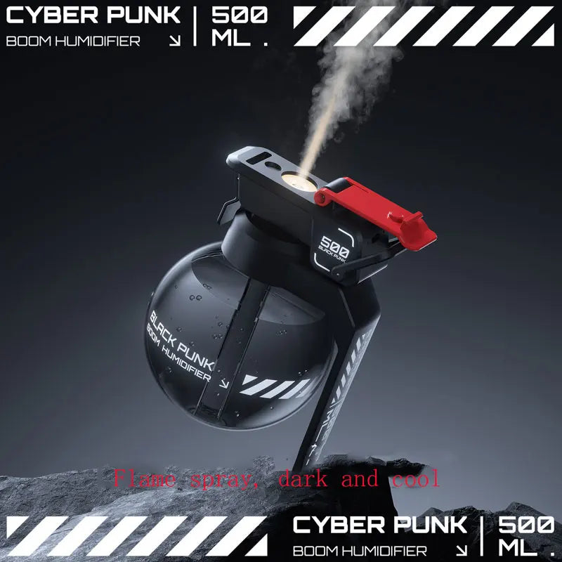2025 Cyberpunk Grenade Air Humidifier – Essential Oil Aromatherapy Diffuser, Creative Gift for Esports Fans