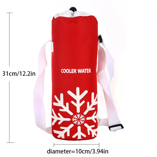 Universal Insulated Water Bottle Cooler Bag - Leakproof High Capacity Outdoor Bottle Pouch with Ice Pack