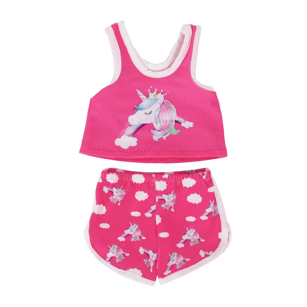 Doll Clothes Multi-Style Daily Set – Pajamas & Home Wear for 43cm Born Baby Dolls & 18-Inch American Dolls, Our Generation Toy Gift