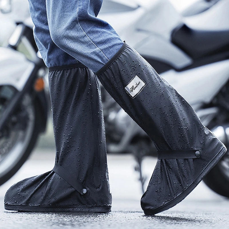 Rain Shoe Cover Protector - Waterproof Rubber Non-Slip Gardening Boots & Riding High Tube Slippers