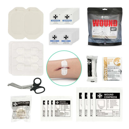 RHINO RESCUE Zip Stitch Laceration Closure Kit — Wound Closure Strips with Dressings, Suture-Free Care