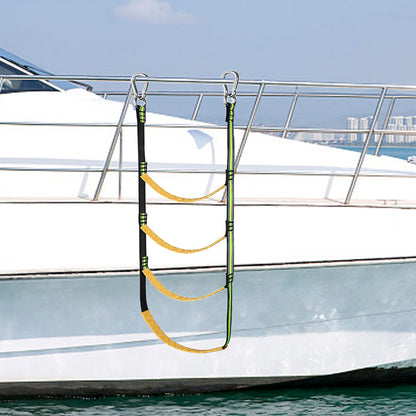 Portable Boat Ladder – Reusable Nylon Rope Ladder for Auxiliary Boarding, 3/4/5 Steps