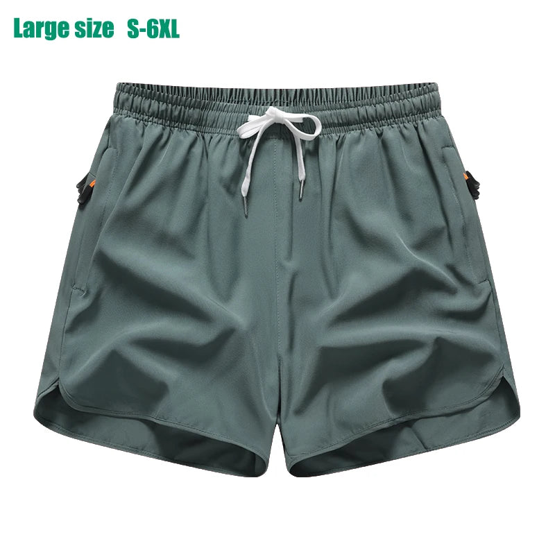Men’s Ice Silk 3/4 Sports Shorts – Lightweight Quick Dry Running & Fitness Casual Sweat-Absorbing Outdoor Training Pants