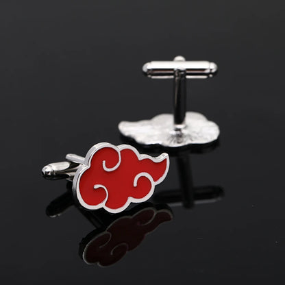New Cloud Red Cufflinks for Men – Modern Metal Sleeve Buttons, Wholesale Gemelos