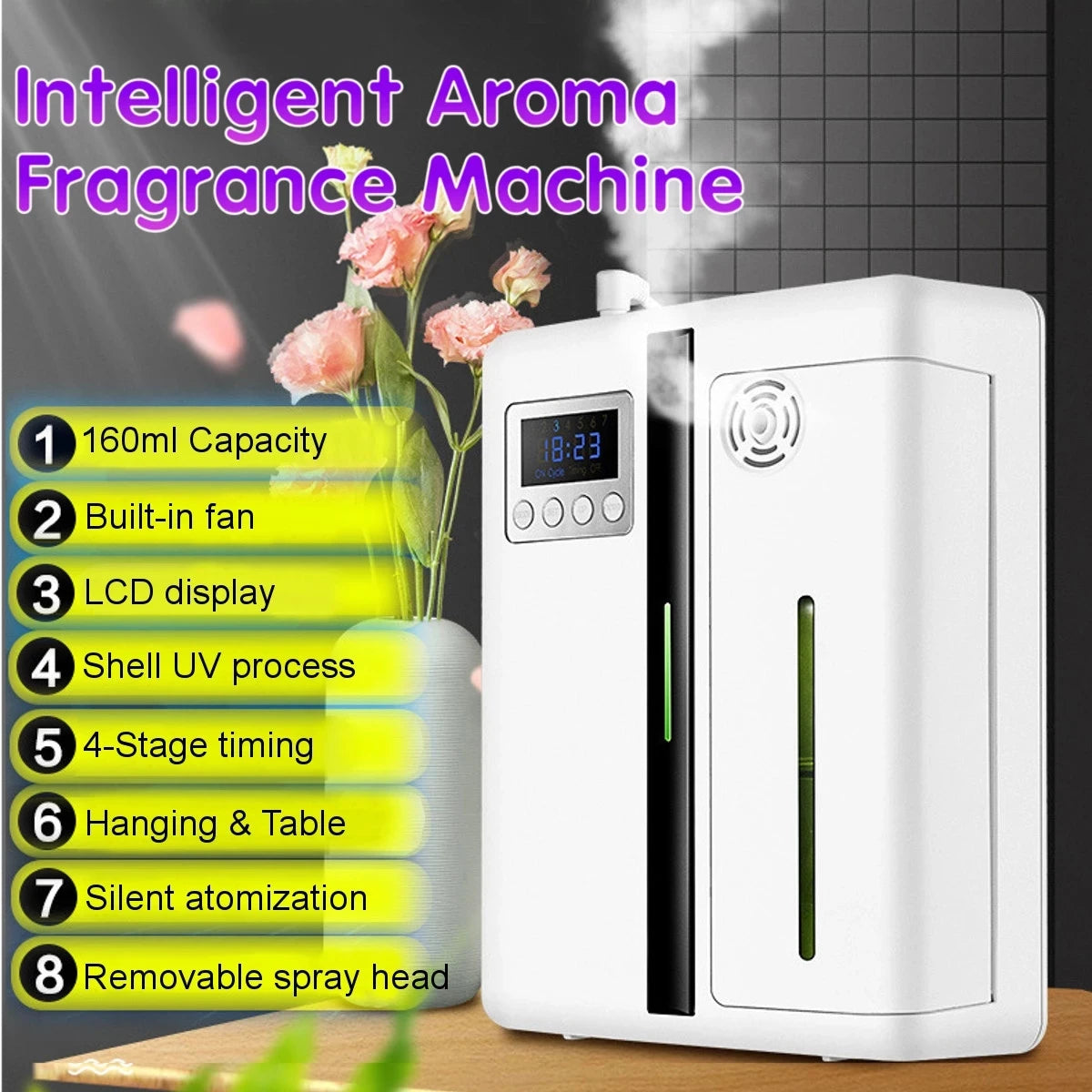 Smart 160ml Essential Oil Aromatherapy Machine - Home & Hotel Diffuser for Relaxation