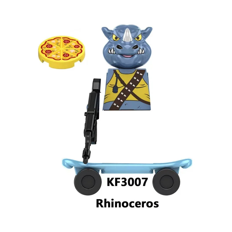KDL831 Mini Action Figure Building Blocks – Leo, Raph & Don Weapons Movie Bricks MOC DIY Toys for Kids