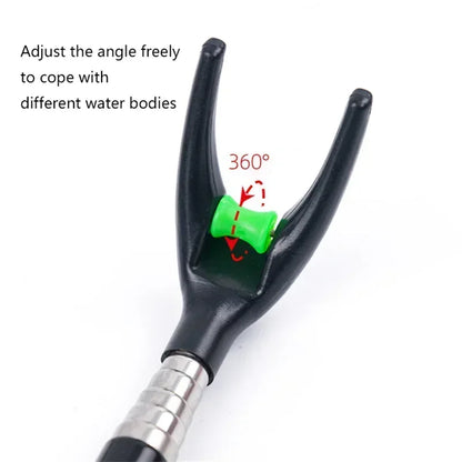 Adjustable Stainless Steel Telescopic Fishing Rod Holder Bracket – 1.7M/2.1M/2.4M Thickened Dual-Purpose Fishing Rod Support Stand for Outdoor Fishing