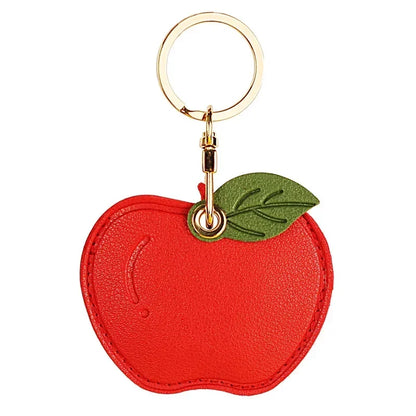 Leather Keychain Case for Apple AirTag – Cute Protective Anti-Scratch GPS Tracker Cover
