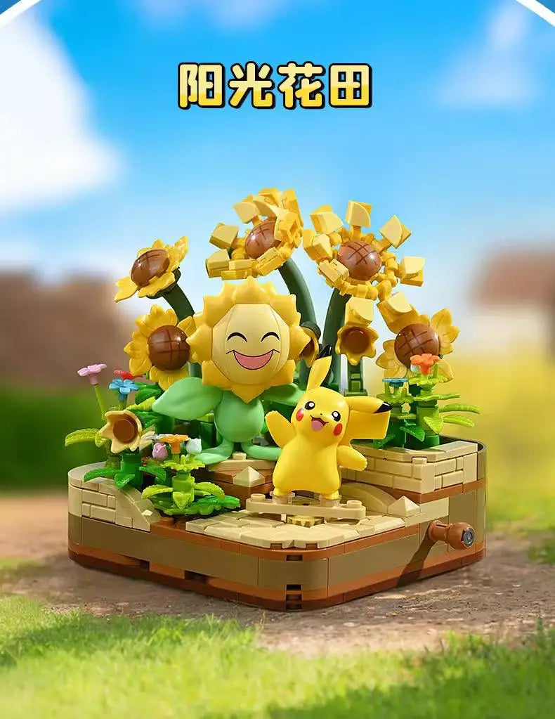 New Anime Pokémon DIY Building Block Toys – Pikachu, Sylveon, Togepi Cartoon Figures for Home Decoration