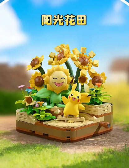 New Anime Pokémon DIY Building Block Toys – Pikachu, Sylveon, Togepi Cartoon Figures for Home Decoration
