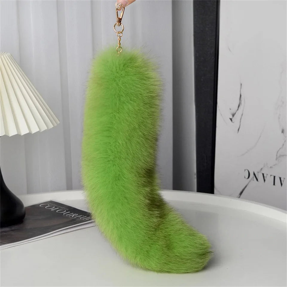 Cute Fluffy Bunny Fur Keychain – Plush Pom Pom Bag Charm and Car Key Ring with Hair Bow