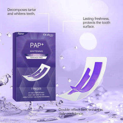 Purple Teeth Whitening Strips - Stain Removing Oral Care Strips for a Brighter Smile