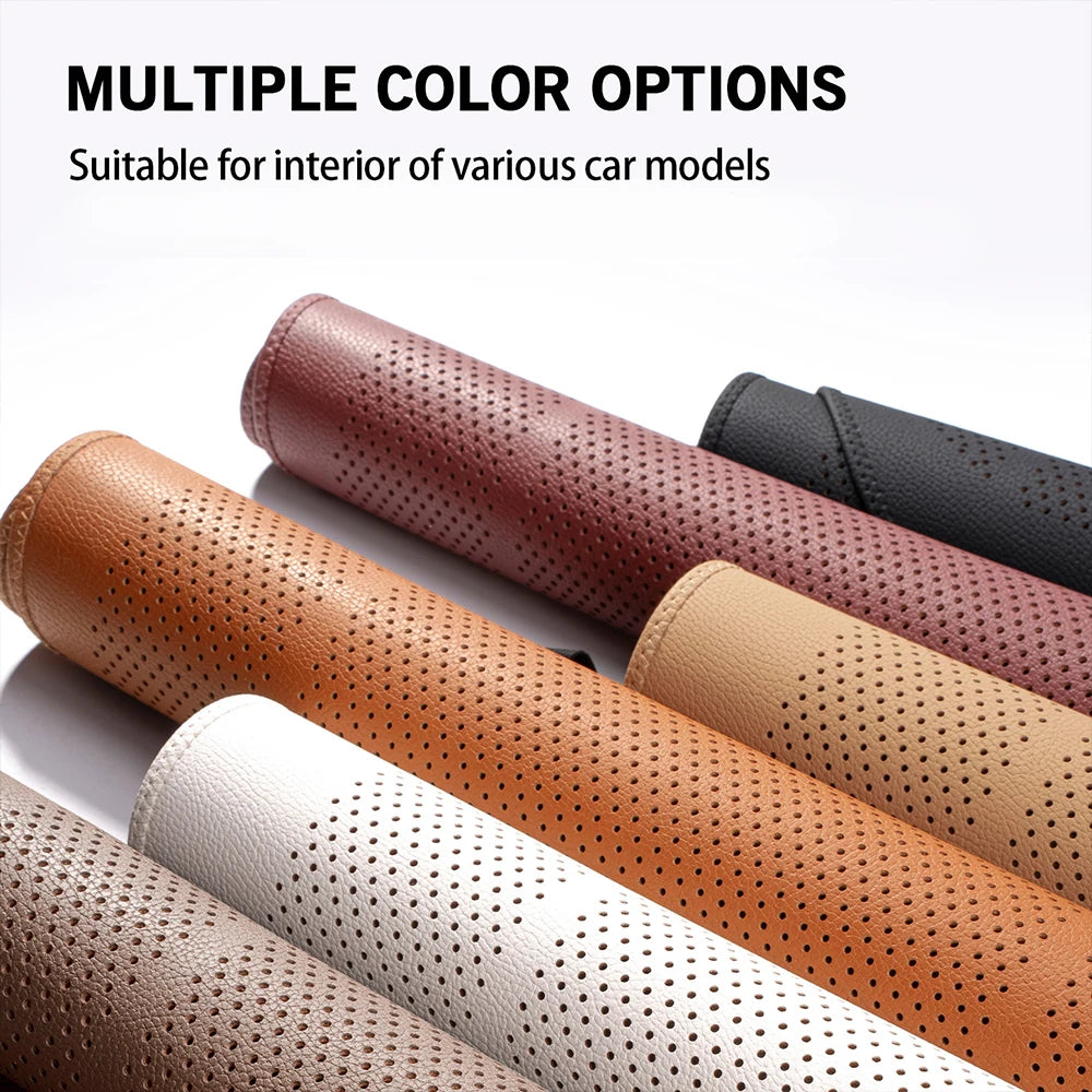 Universal Leather Car Seat Cushion - Breathable Perforated Four-Season Seat Cover